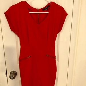 Sexy Red Tailored Cap Sleeve Bodycon NWOT